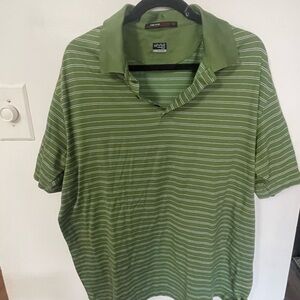 Nike Men’s Golf Polo Tiger Woods Collection Shirt X-Large Green Striped